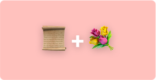 Note + flower